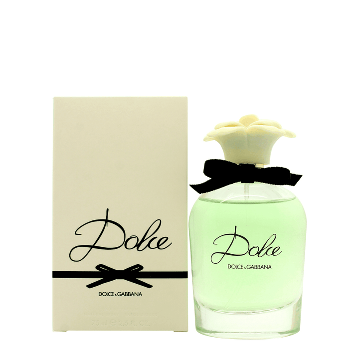 Damparfym från Dolce & Gabbana. Flaskan är turkos och förpackningen vit med svart text.